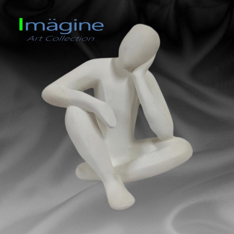 Asana Thinking Stonecast Figurine for Home Décor