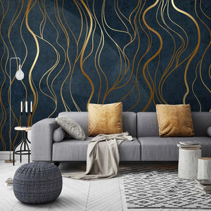 Abstract Geometry Line Mural Wallpaper for Living Room Wall Covering