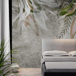 3D Wallpaper Abstract Art Leaf Décor for Wall Treatment