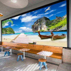 Ocean View Wallpaper for Restaurant Wallpaper