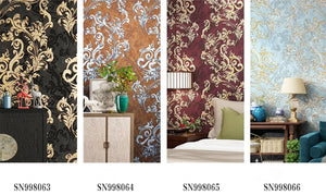 European Style Retro Flower Wallpaper SKU# WAL0410