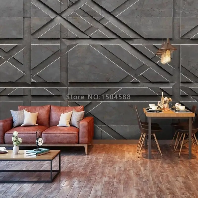 3D Wallpaper Modern Eclectic Cement SKU# WAL0474
