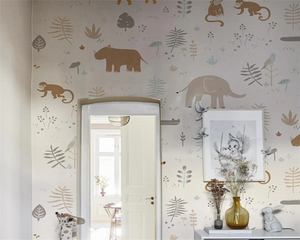 3D Wallpaper Baby Room Animals SKU# WAL0521