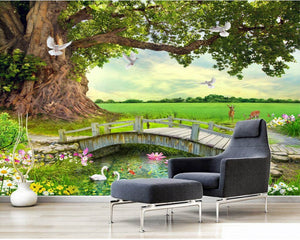 Nature View 3D Wallpaper Natural Mystic Scenery for Accent Wall