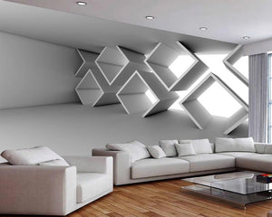 3D Walpaper Stereoscopic Cubes for Living Room Wallpaper
