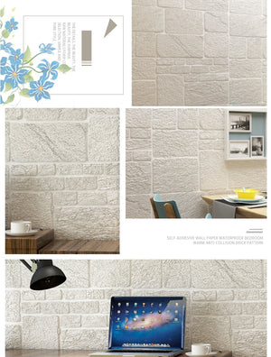 3D Marble Stone Wall Tile Self-Adhesive MOS0037