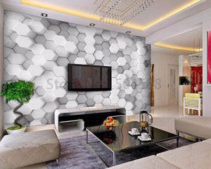 3D Wallpaper Hexagon Insights SKU# WAL0244