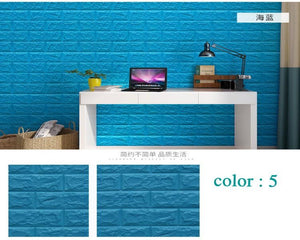 10 Pack 3D Brick Wall Tiles Multiple Colours SKU# MOS0032