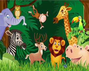 3D Wallpaper Jungle Forest Cartoon SKU# WAL0053
