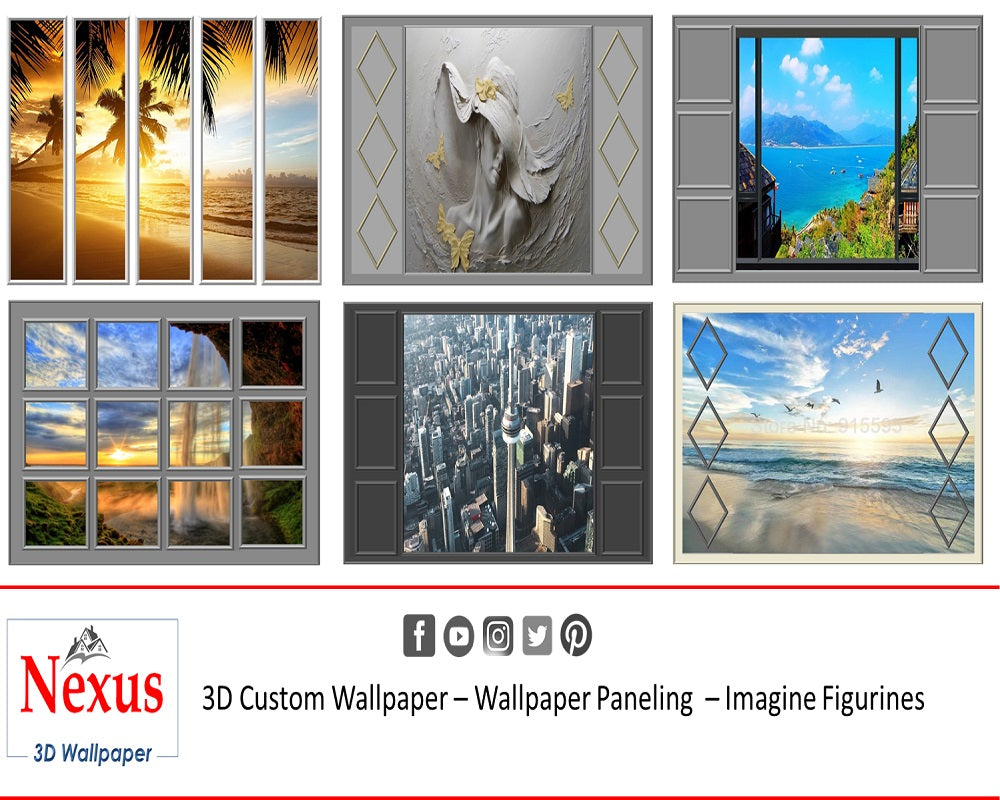 Nexus Custom Panel Trim/Wainscotting with 3D Wallpaper