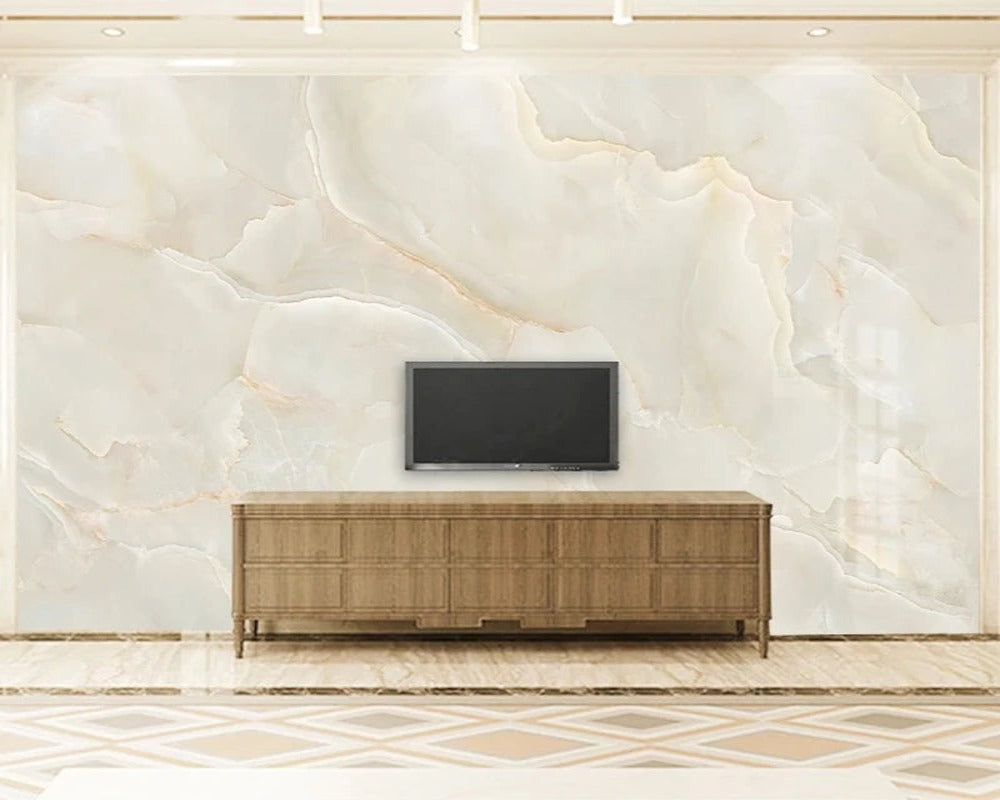 3D Wallpaper Modern Simple Beige Marble