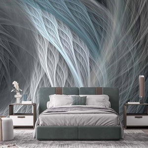 3D Wallpaper Abstract Pearl Feather for Wall Treatment