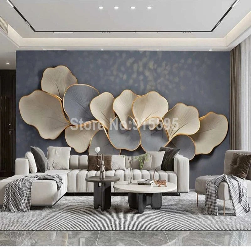 Relief Floral 3D Wallpaper