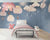 3D Wallpaper Nordic Blue for Kids Room SKU# WAL0414