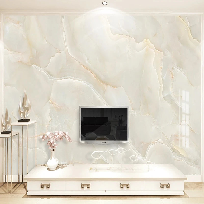 3D Wallpaper Modern Simple Beige Marble