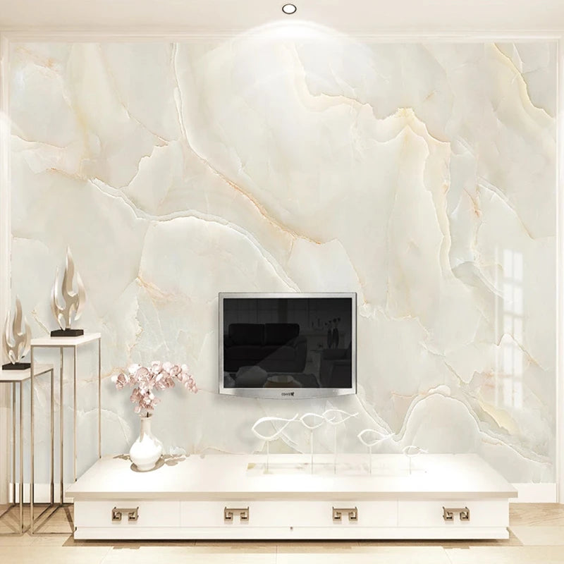 3D Wallpaper Modern Simple Beige Marble SKU# WAL0421