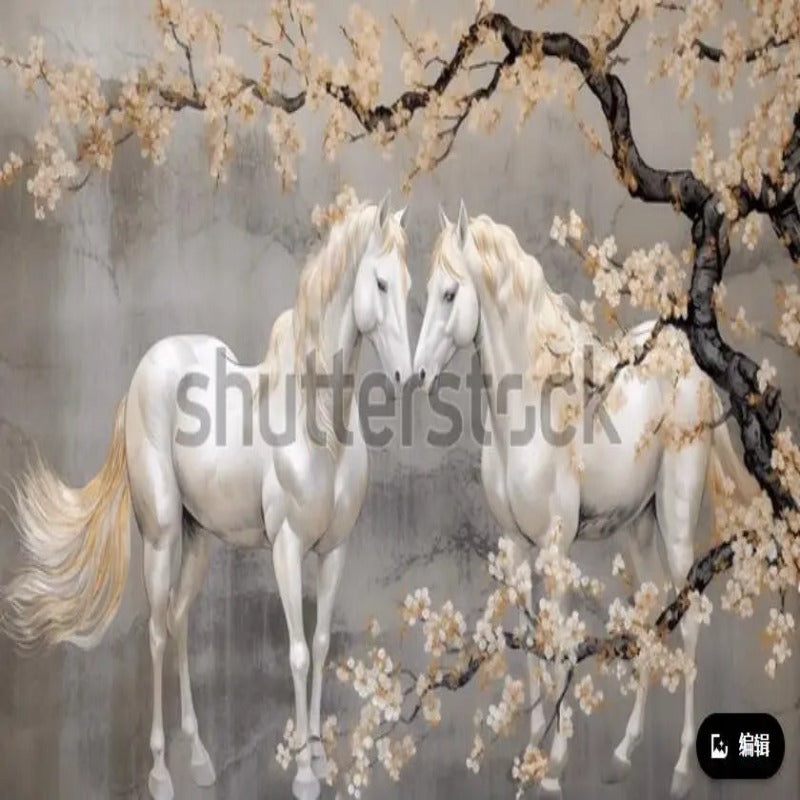 3D Wallpaper Horse & Nature Scenery SKU# WAL0478