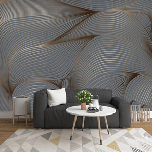 3D Wallpaper Modern Art Abstract Lines for Wall Accent