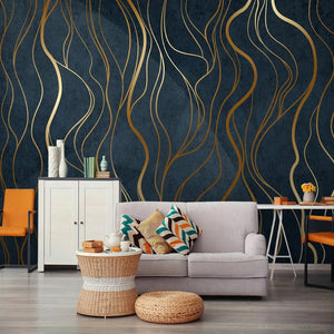 Modern Wallpaper for Abstract Geometry Line Mural Wallpaper for Wall Covering