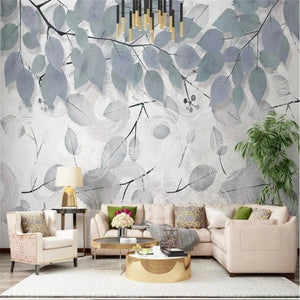 3D Wallpaper Modern & Minimalist Leaves for Wall Covering