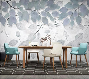 3D Wallpaper Modern & Minimalist Leaves for Wall Accent