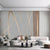 3D Wallpaper Stereo Stripe Gold Lines for Living Room Wall Covering