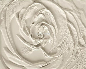 Floral 3D Wallpaper White Rose Flower for Wall Covering