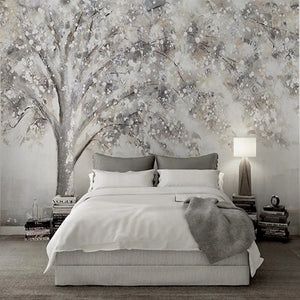 3D Wallpaper Retro Trees Design for Wall Covering