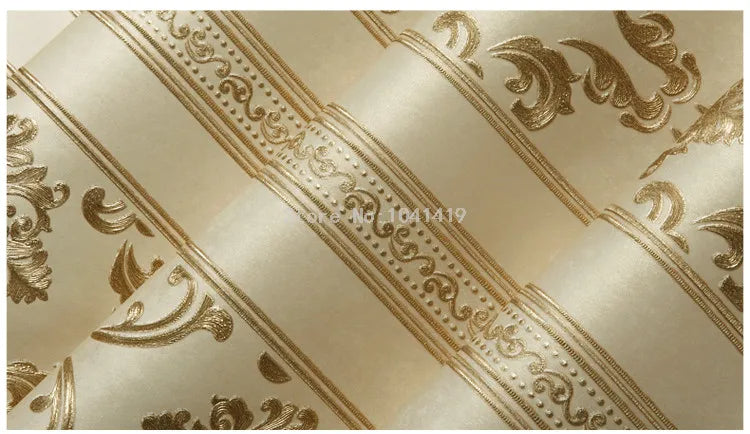 Damask Vertical Striped Wallpaper SKU# WAL0411