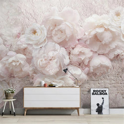 3D Wallpaper Pink Flower Design for Wall Accent Wall Covering