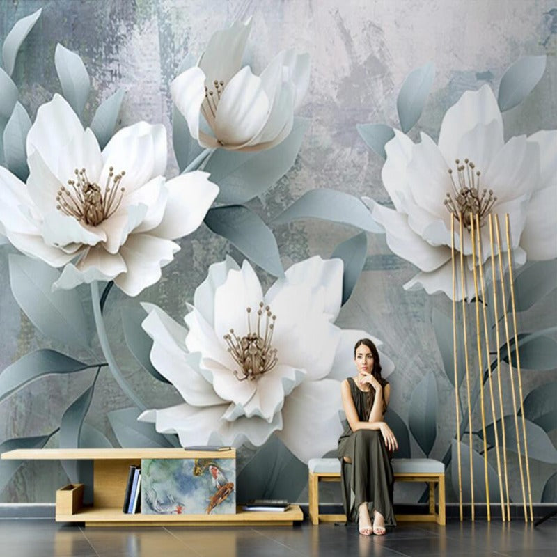 3D Wallpaper Floral Design for Wall Covering