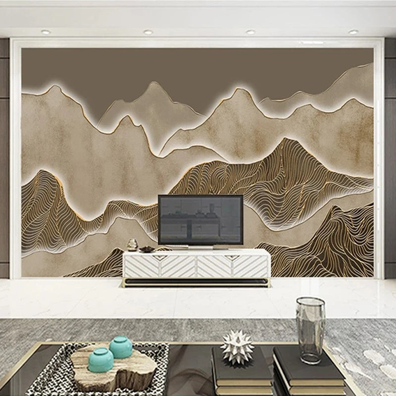 3D Wallpaper Abstract Dimensional Landscape for Living Room Wall Covering