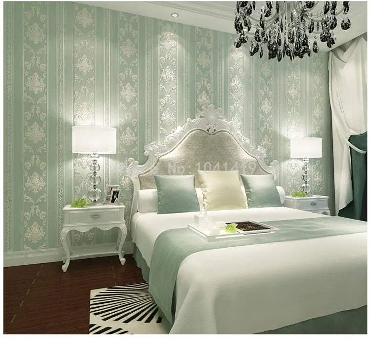 Damask Vertical Striped Wallpaper SKU# WAL0411