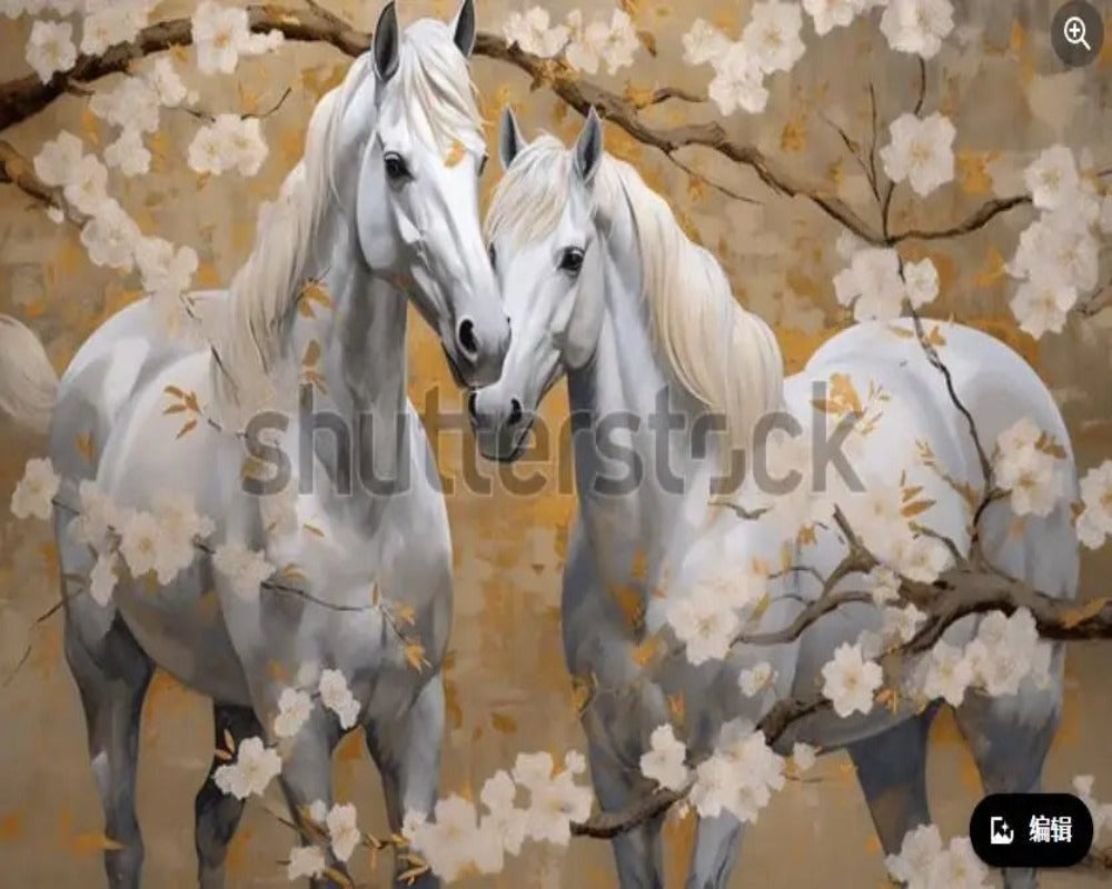 3D Wallpaper Horse & Nature Scenery SKU# WAL0478