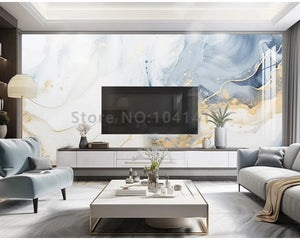 Light Blue Marble Art 3D Wallpaper SKU# WAL0440
