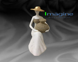 Serene Elegance in Form Stonecast Sculpture Figurine 