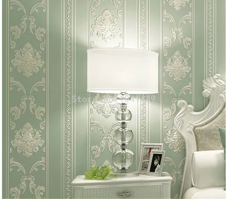 Damask Vertical Striped Wallpaper SKU# WAL0411
