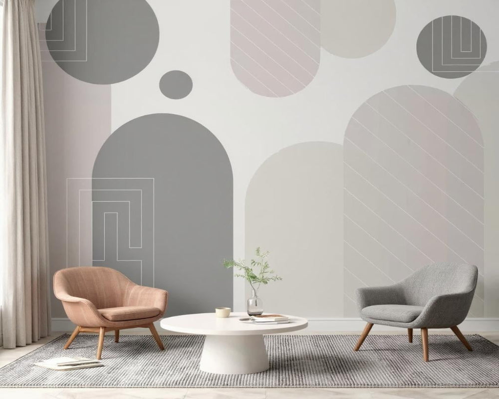 3D Wallpaper Neutral Archway Design 
