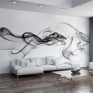 3D Wallpaper Abstract Black & White Flair for Living Room Wall Covering
