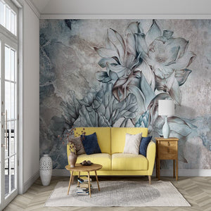 3D Wallpaper Lotus Floral Décor for Living Room Wallpaper