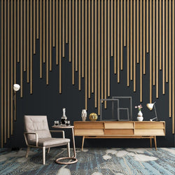 3D Wallpaper Wood Grain Mural