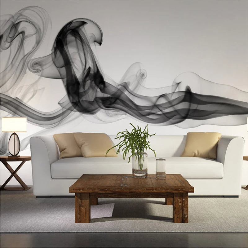 3D Wallpaper Abstract Black & White Flair for Wall Accent