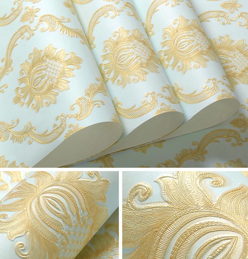 Textured Glitter Gold Wallpaper Rolls SKU# WAL0406