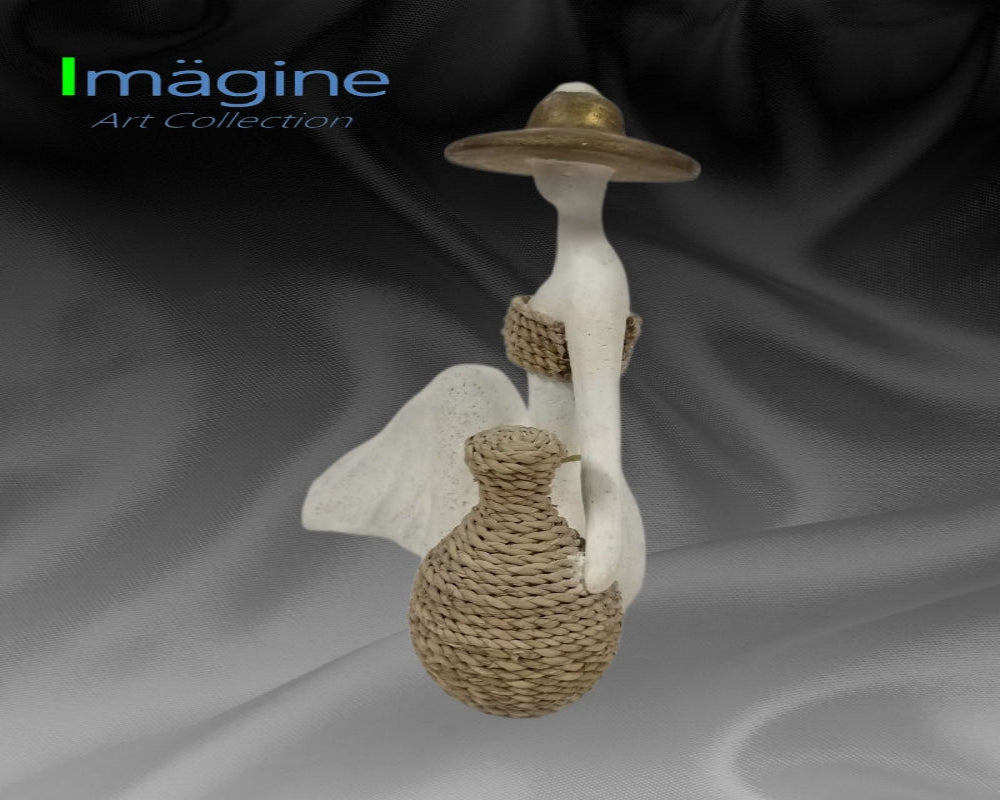 Serene Elegance in Form Stonecast Sculpture Figurine 