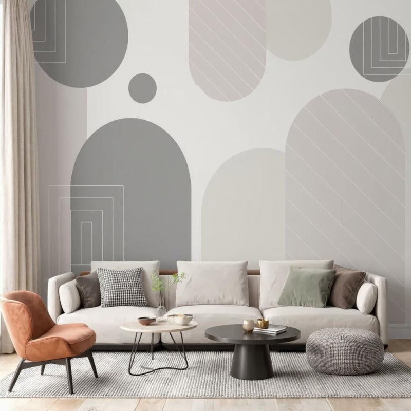 3D Wallpaper Neutral Archway Design 