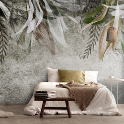 3D Wallpaper Abstract Art Leaf Décor for Wall Covering