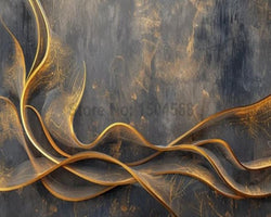 3D Wallpaper Abstract Golden Striped Lines Modern