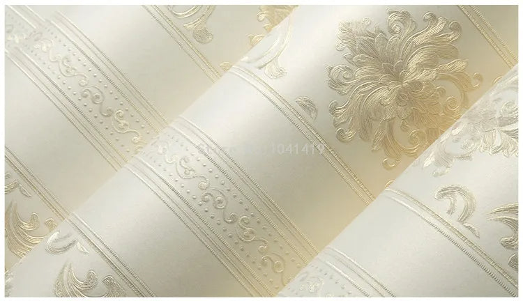 Damask Vertical Striped Wallpaper SKU# WAL0411