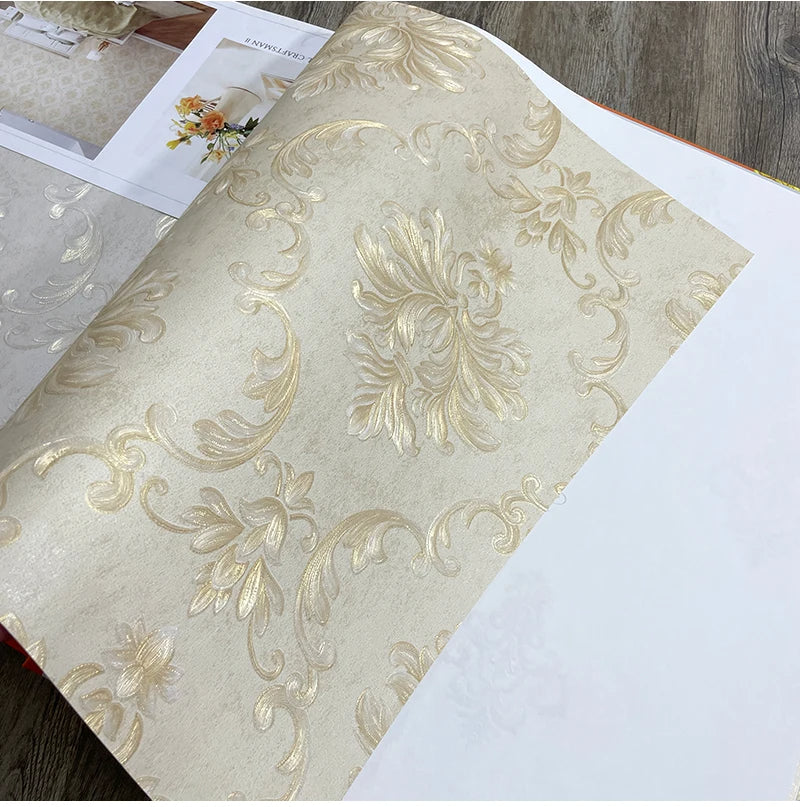 European 3d Relief Damascus Wallpaper Rolls SKU# WAL0407