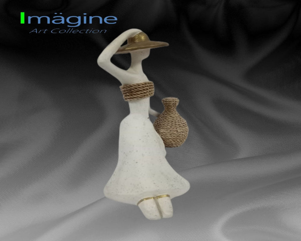 Serene Elegance in Form Stonecast Sculpture Figurine 